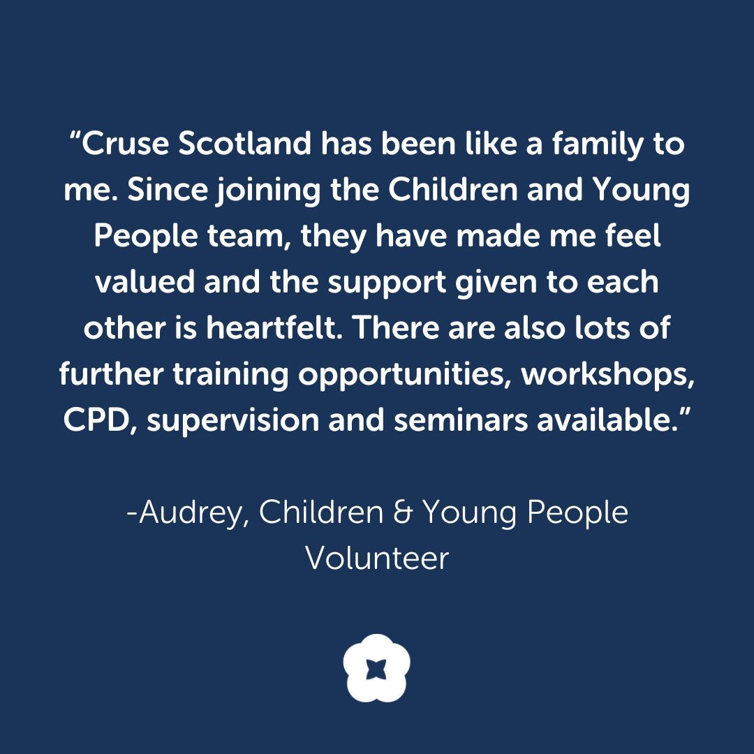 Volunteering for Cruse Scotland has many benefits including: 
✅ Flexible working
✅ Training opportunities
✅ Continued professional development 
✅ Access to courses, workshops and conferences 

To find out more and apply: buff.ly/3GWNcWe