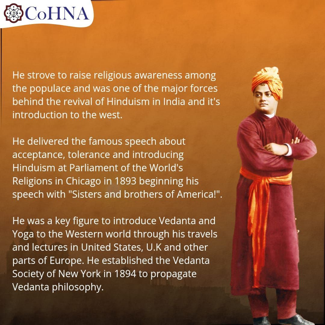 Swami Vivekananda, born as Narendra Nath Dutta, was a 19th-century Hindu spiritual leader who was born in Kolkata on January 12, 1863. 

Swami Vivekananda Jayanti is celebrated every year in India as National Yuva Diwas (Youth Day) to honor the birth anniversary of Swami