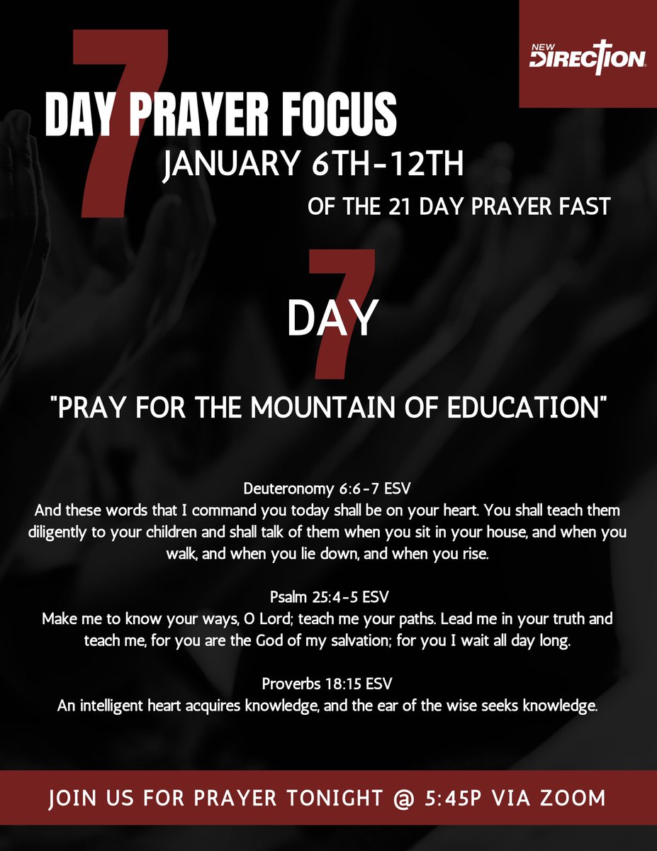 7 DAY PRAYER FOCUS | DAY 7 | PRAY FOR THE MOUNTAIN OF EDUCATION