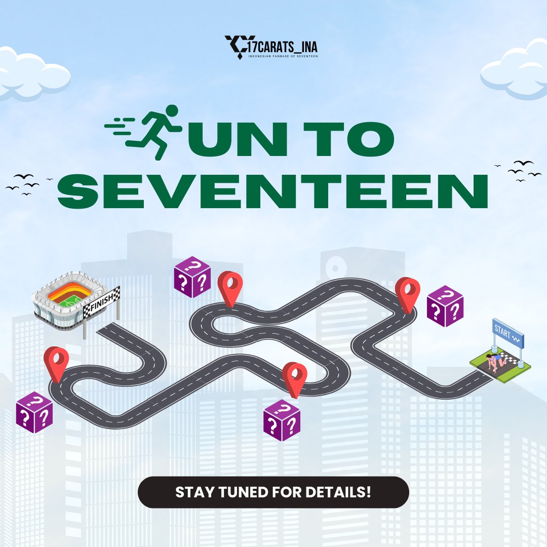 <a href="/17CARATS_INA/">INDONESIAN CARATS</a> Presents:

Run To SEVENTEEN special project dalam rangka Road To SEVENTEEN Right Here in Jakarta tanggal 8-9 Februari 2025

Detail project akan di update secara berkala jadi stay tuned ya!~

#RUN_TO_17RHJakarta
#SVT_RIGHT_HERE_InJakarta