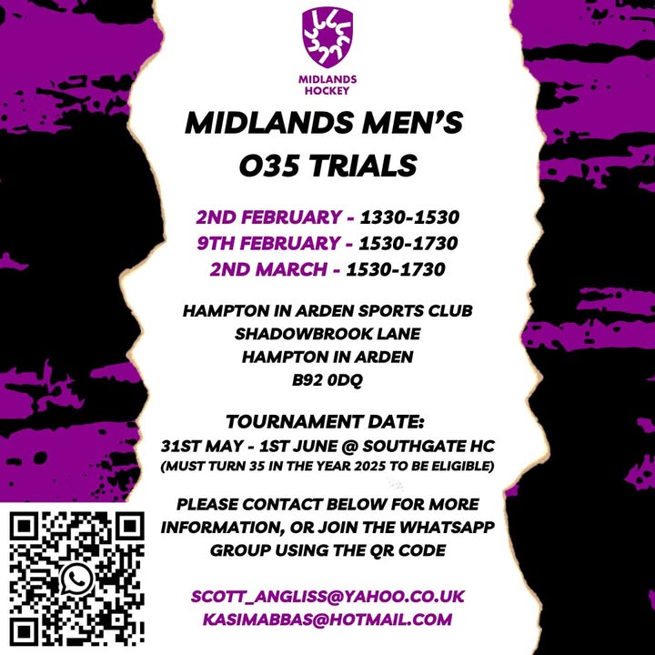 📢 Masters Trial Dates for Mens Over 35s 📢

For details please see below - for all other age groups please contact the age group lead - midlands.englandhockey.co.uk/midlands-hocke…
