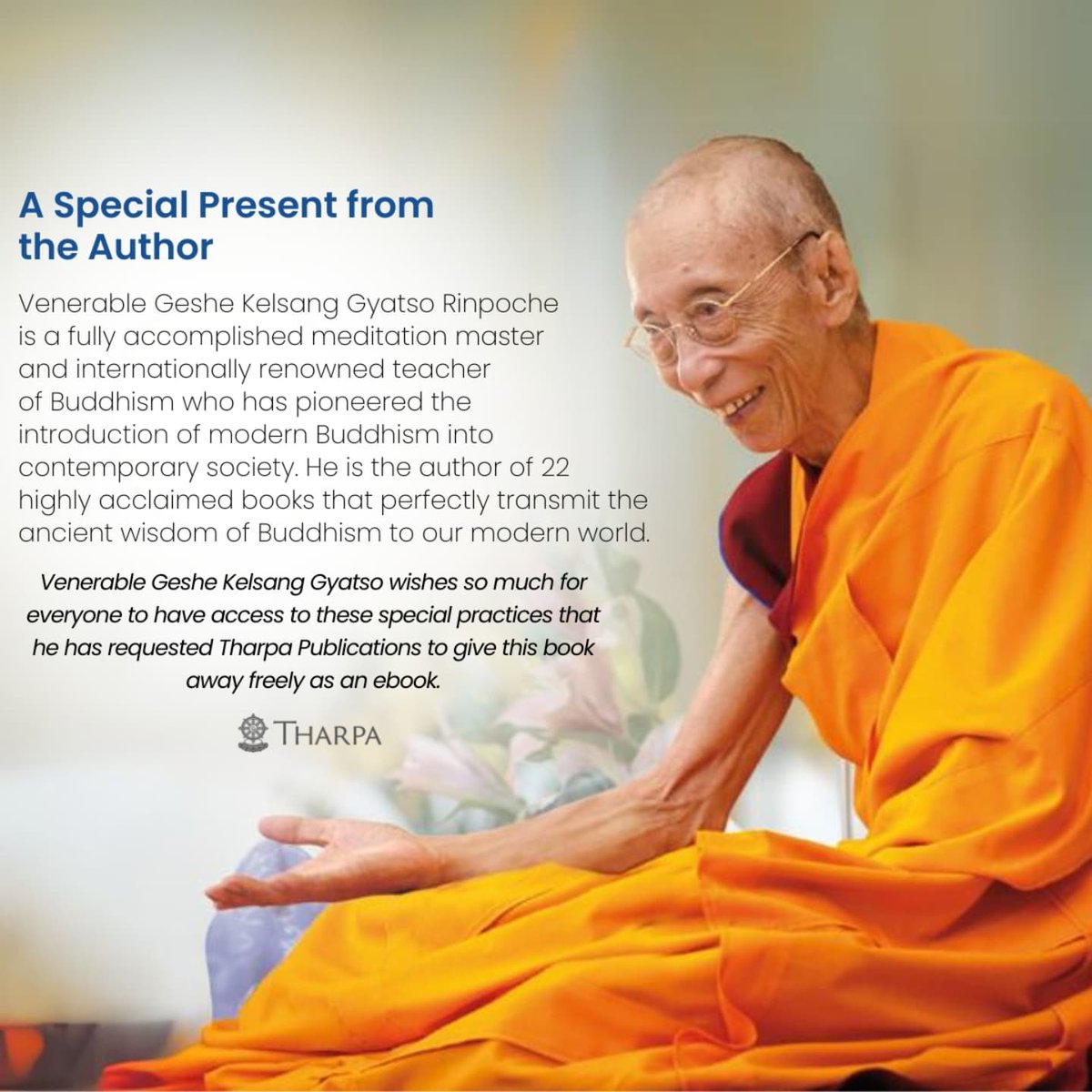 🎁 A SPECIAL GIFT FOR YOU! 🎁
DOWNLOAD THE FREE eBOOK: "How to Transform Your Life"
📥 tharpa.com/uk/how-to-tran…
#Meditation #Kadampa #Tharpa #TransformYourLife #Happiness #PeaceWithin #Mindfulness #GesheKelsangGyatso #FreeEbook #PositiveChange #Wellbeing