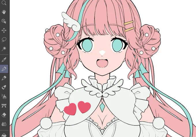 今日の生存報告໒꒱ 塗り頑張るよー!!