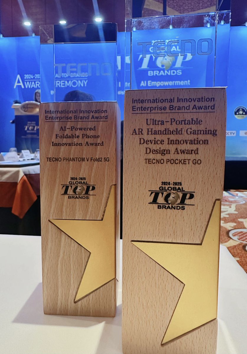 TECNOMobileNG's tweet photo. We're thrilled to announce that TECNO has been recognized as one of the Top 10 Leading Global Smartphone Brands for the third consecutive year!
Our innovative PHANTOM V Fold2 & Pocket Go devices also took home prestigious awards at #CES2025
#TECNOPHANTOMVFold25G #TECNOPocketGo https://t.co/2eDp6cx6Xt