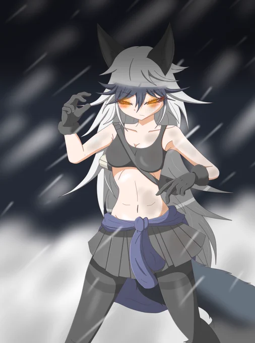 【再掲】普通に目つきの悪いギンギツネ#けものフレンズ 