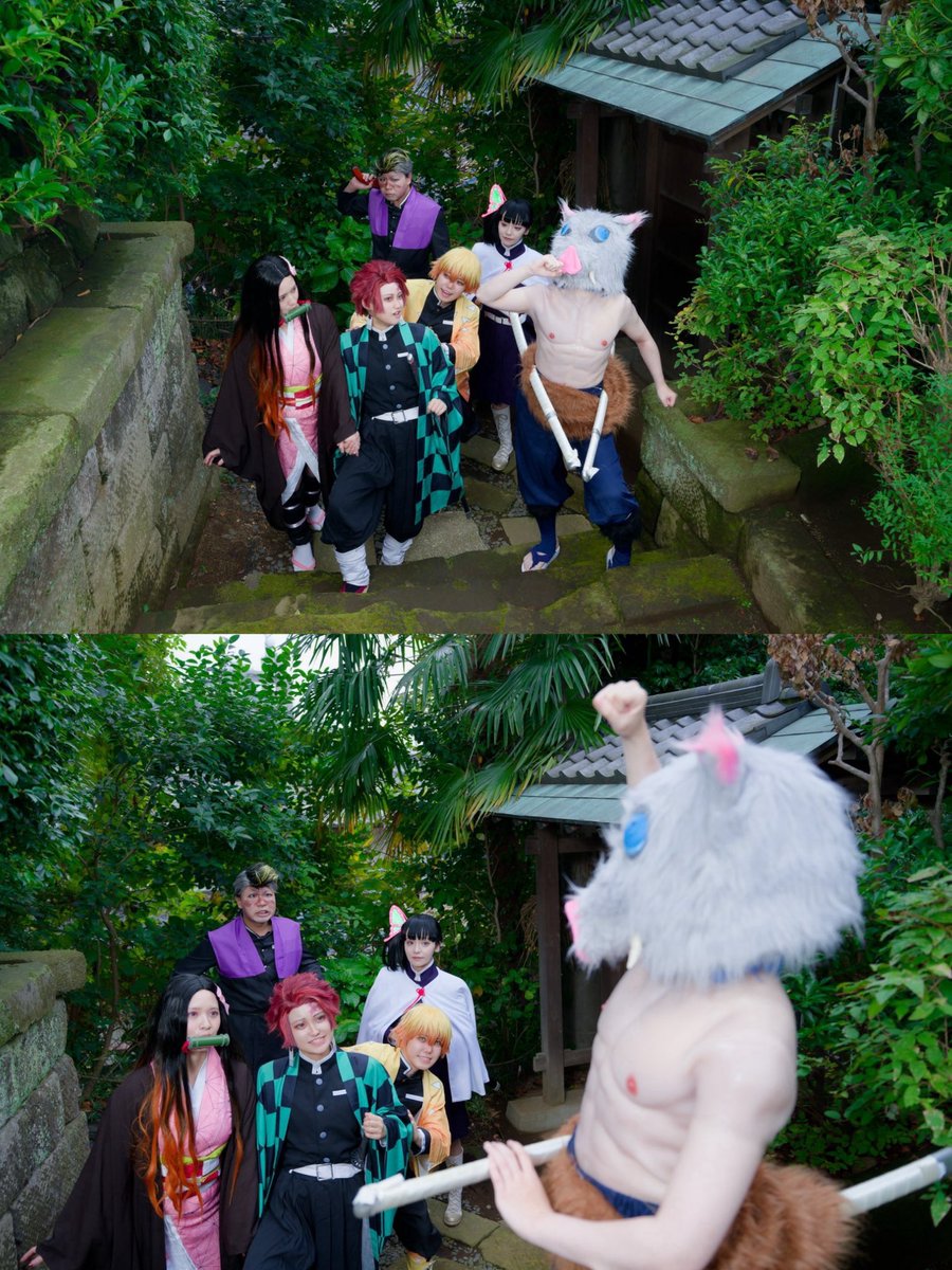 【Cosplay/鬼滅の刃】
※if
．

同期組 合同任務

「ついて来い 子分ども！」

．
📸：<a href="/guri_photos/">でんがく</a> 
（メンバーはリプにて）