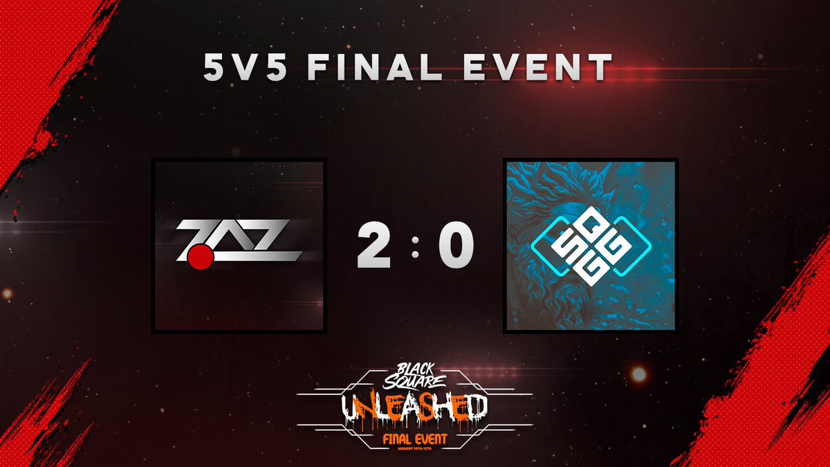 Winner Bracket Semifinal  ~ <a href="/BlackSquareGG/">BlackSquareGG</a> Unleashed Final Tag 3 
 
2:0 vs <a href="/BlackSquareGG/">BlackSquareGG</a> Aqua

GG‘s an Aqua!

Line up - <a href="/PhantomCFC/">Maiki</a> - <a href="/Dezizm/">Armin</a> - <a href="/StelioSnD/">SteLios ®</a> - <a href="/XizeMVP/">Chane 🔱</a> - @Ryukvx 

Somit stehen unsere Jungs im Final! Start 17 Uhr ca.

#ZoAzMVPeace #sQUnleashed