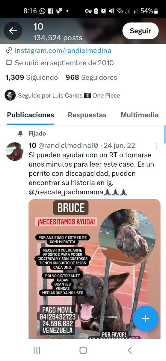 Ayyy miren a Randiel..  metiéndose con un humano discapacitado pero cómo es chavista pues a joderlo... pero buscando ayuda para un perrito discapacitado..
Este es una basura y los que se callan son peores..
NojoDa..