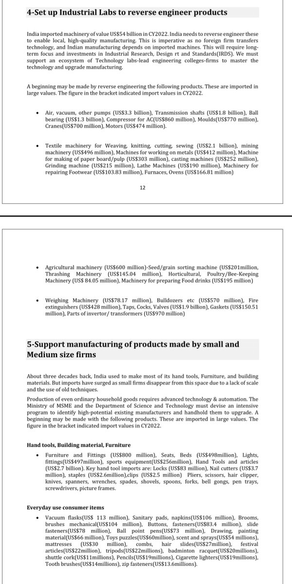 IndustrlPolicy's tweet photo. A key recommendation is establishing industrial laboratories dedicated to reverse engineering Chinese imports, starting from basic consumer goods and progressing to capital equipment that are causing goods trade deficit but with efforts could be produced locally. https://t.co/JAFdvfLatk