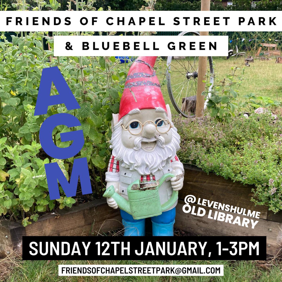 All welcome to our AGM today 1-3pm at Levenshulme Old Library - we’ll be looking back at what’s been achieved over the past year and planning for the year ahead 🌱