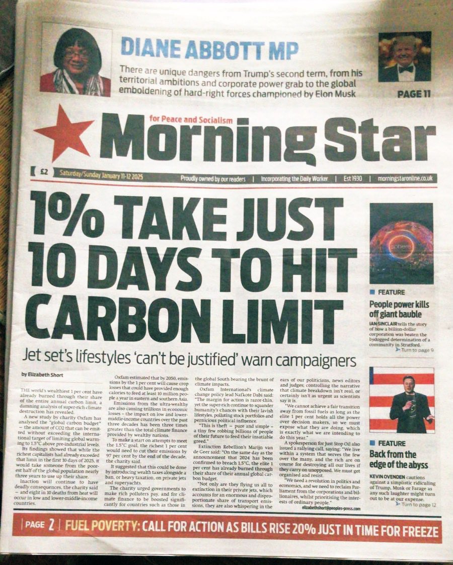 The richest 1% blew through their 2025 #carbonlimit in just 10 days

Meanwhile the poorest half of humanity would take nearly 3 years to reach the same

They profit, pollute &amp; push for business as usual—no matter the cost to the planet

Take #Action ➡️ Join #ExtinctionRebellion