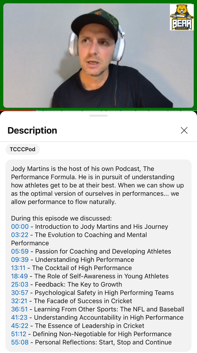 The Cricket Coaching Code Podcast (@tcccpod) on Twitter photo The chapter list from Series 3, Episode 1 with <a href="/realjodymartins/">Performance Formula by Jody Martins</a>
Watch on YouTube here:
youtu.be/cxlyd6iuHb8?si…
Listen on Apple Podcast here:
podcasts.apple.com/gb/podcast/the…
Listen on Spotify here:
open.spotify.com/episode/10DCkp… The chapter list from Series 3, Episode 1 with <a href="/realjodymartins/">Performance Formula by Jody Martins</a>
Watch on YouTube here:
youtu.be/cxlyd6iuHb8?si…
Listen on Apple Podcast here:
podcasts.apple.com/gb/podcast/the…
Listen on Spotify here:
open.spotify.com/episode/10DCkp…