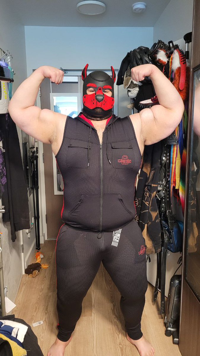 WolfVamp97's tweet photo. Yeah I really like how I look in this! #flexing 💪🏽🐺🤼🏽‍♂️ #wrestling #wrestle #wrestler #musclebear #bearwrestling #bearwrestler #wrestlebear #pup #pupbear #BDSM #BDSMbear #gaybdsm #gaybear #GayPupPlay #gaypup #gay #Bisexual https://t.co/Y9KfHBgwJg