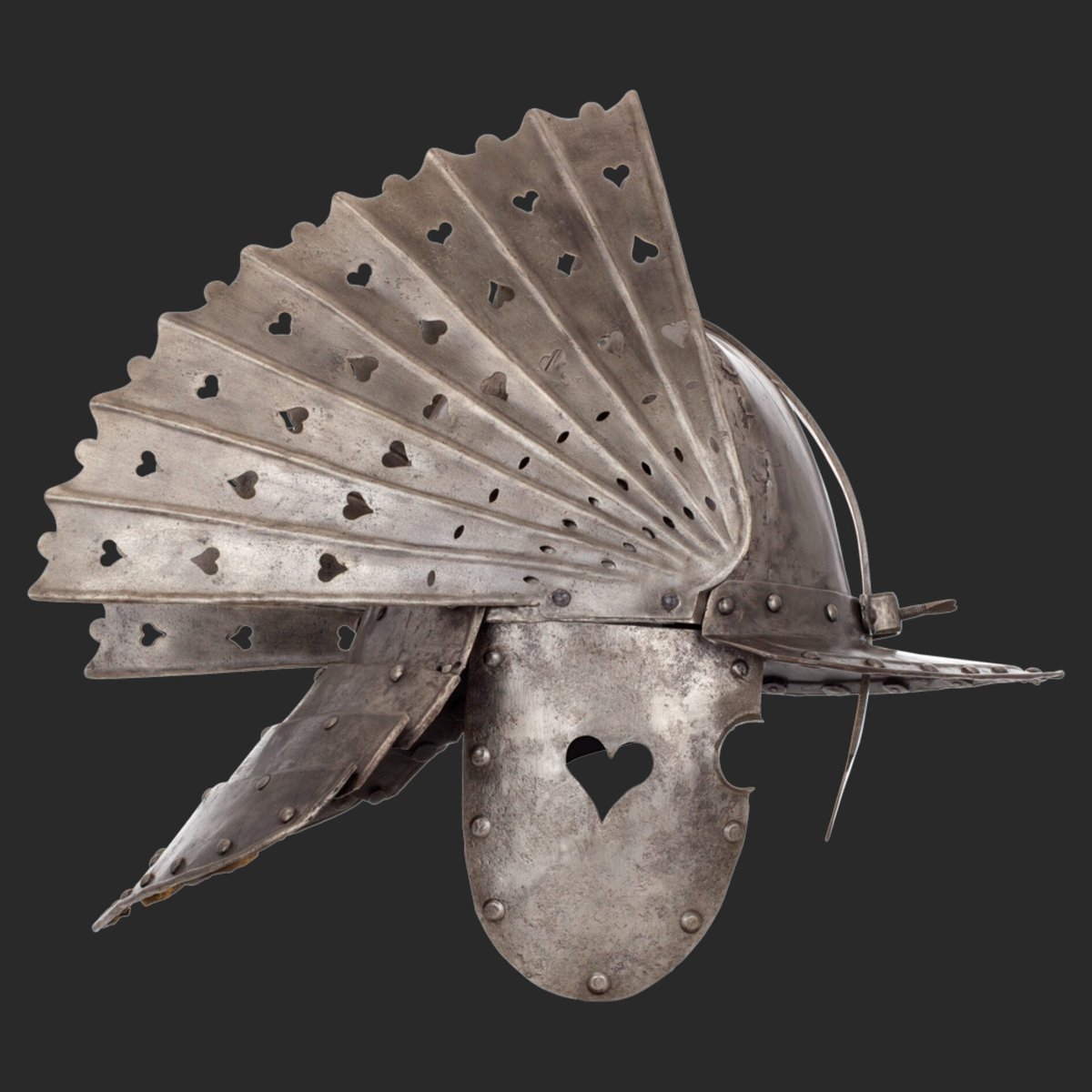 archaeologyart's tweet photo. A Winged Hussar’s Zischägge from Poland, circa 18th century, now at the Wawel Royal Castle State Art Collection. https://t.co/aI94USAGFd