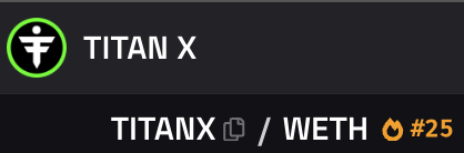 inkayknows's tweet photo. Has anyone noticed how $TITANX has been in the Ethereum Top 22-30 for almost 2 weeks straight?

And supply is dwindling to almost nothing, hyper scarcity + top charts during quiet markets?

Interesting. https://t.co/WPulBdUe7G