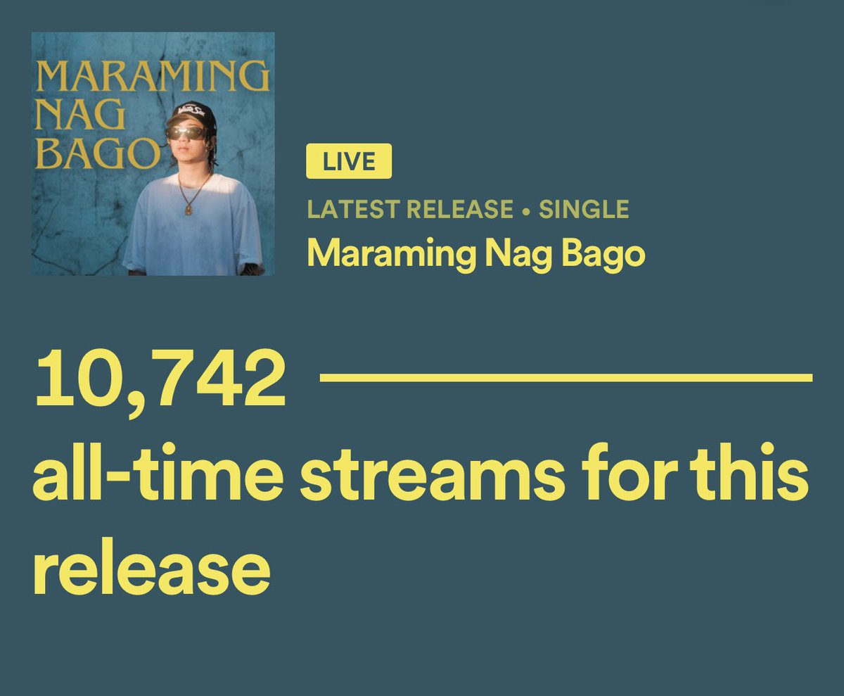 10K Streams on Spotify! Run it up!! 🥂

bfan.link/maraming-nag-b…