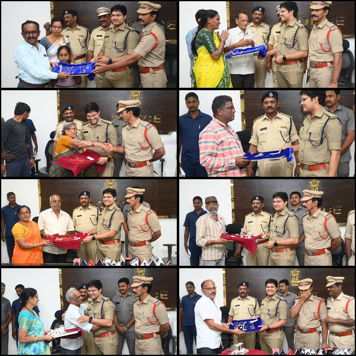 SpEluruDistrict's tweet photo. రికవరీ చేసిన బంగారాన్ని పోలీసు అధికారులు ఈరోజు అందజేశారు. 

"పండగకి ముందు పోగొట్టుకున్న బంగారం, వెండి, నగదు తిరిగి పొందడంతో మా ఇంట్లో పండగ వెలుగులు కనిపిస్తున్నాయి"అని ఫిర్యాదుదారులు అన్నారు. వారు జిల్లా ఎస్పీ గారికి కృతజ్ఞతలు తెలిపారు.
#CrimeSolved  
#JusticeServed  
#EluruSP https://t.co/CggNldSDdW