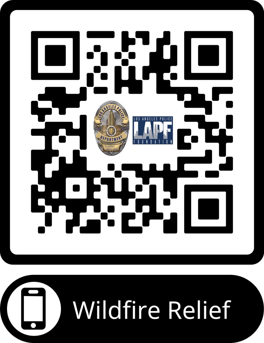 20 LAPD personnel have lost their homes in these fires and dozens more are displaced. 

Please consider donating in support of our efforts in assisting them during these difficult times. 

…lespolicefoundation-bloom.kindful.com/?campaign=1344…

#lapd #PalisadeFire