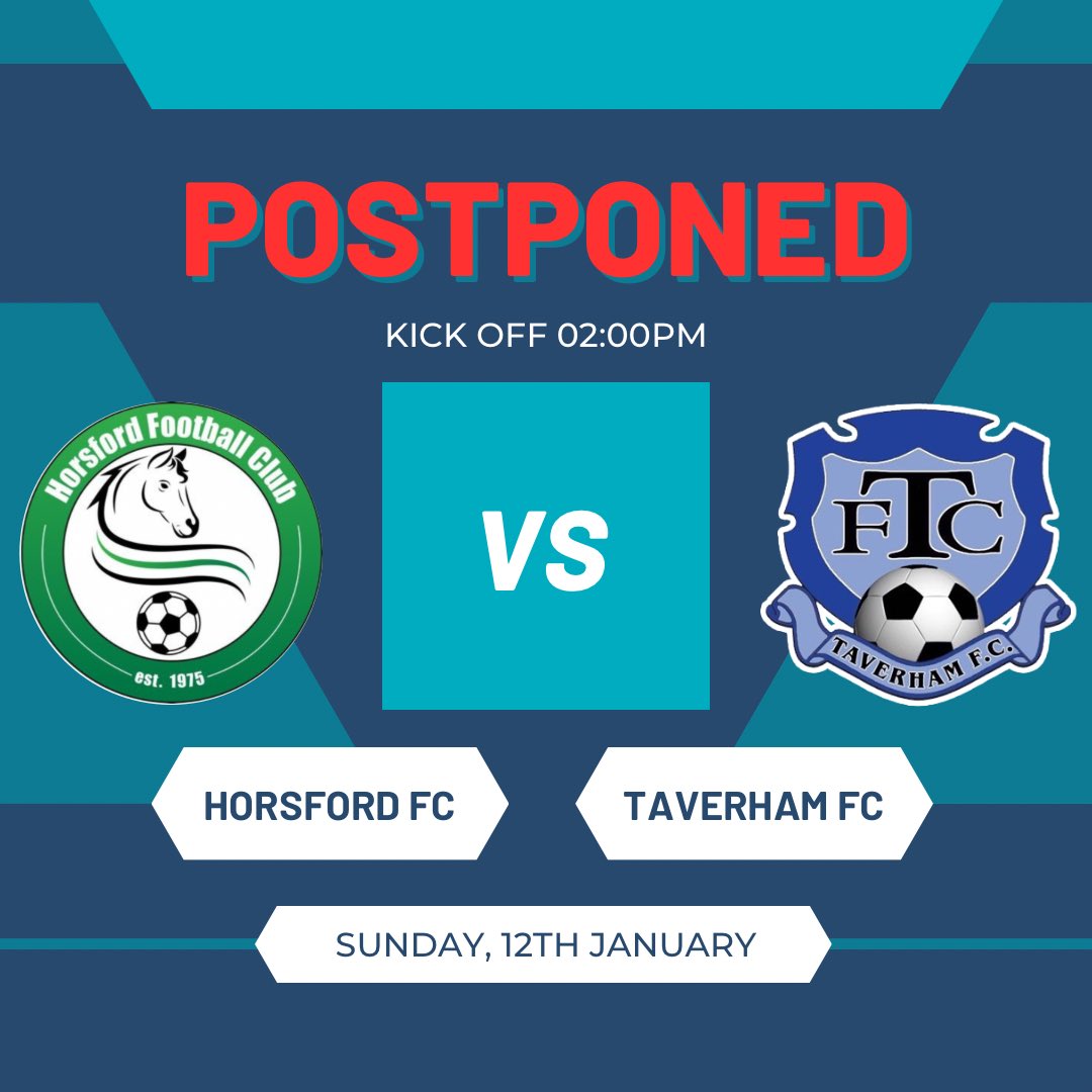 Taverham Ladies FC (@fctaverham) on Twitter photo Due to frozen pitches, our match this weekend has been postponed. π₯Ά
Hopefully back next week with a home game against <a href="/DH_Women/">Dussindale and Hellesdon Women</a> β½οΈ Due to frozen pitches, our match this weekend has been postponed. π₯Ά
Hopefully back next week with a home game against <a href="/DH_Women/">Dussindale and Hellesdon Women</a> β½οΈ
