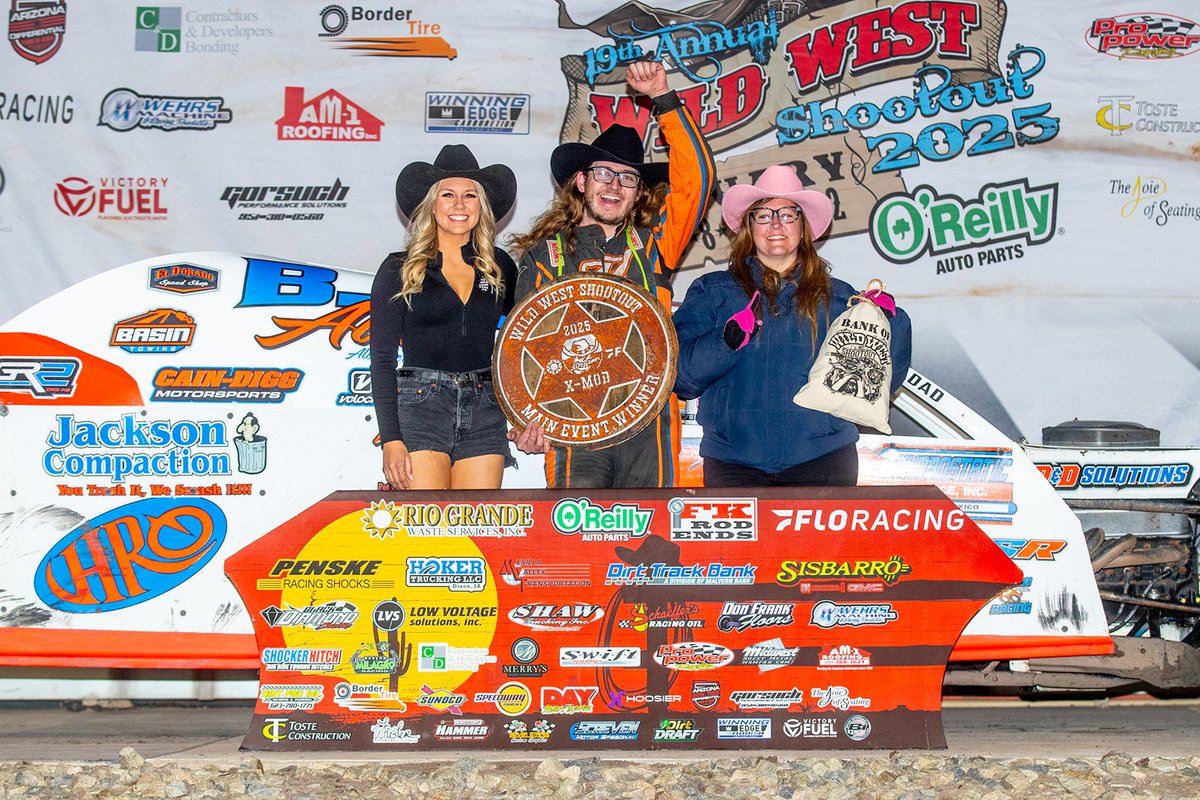 .<a href="/BobbyPierce32/">Bobby Pierce</a>, Rob Moseley, and Dustin Sorensen  went to <a href="/HokerTrucking66/">Hoker Trucking LLC</a> Victory Lane on Saturday, Jan. 11 during the fifth round of the Rio Grande Waste Services Wild West Shootout presented by <a href="/oreillyauto/">O'Reilly Auto Parts</a>.

Details -&gt;  wildwestshootout.net/press/article/…