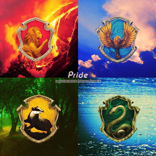 "Gryffindor is fire, Ravenclaw is air, Hufflepuff is earth, and Slytherin is water."