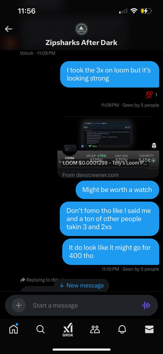 zipsharks's tweet photo. Welp we just keep swimming into em daily now. Almost a month straight now 

We swam into $loom 

at $50k 🦈 and again at 200k for late swimmers

Grab a Zipsharks nft n swim into the chat ! #sol #trading #TA #zipsharks #nft https://t.co/IxEYKy2o3u