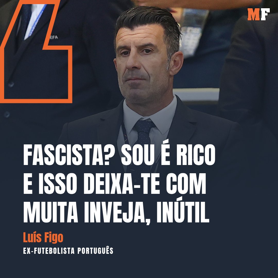 maisfutebol's tweet photo. “Fascista? Não gosto. O que sou é rico e isso deixa-te com muita inveja, inútil! A escória como tu, que não faz nada e vive de histórias. Se queres um emprego escreve-me e deixa de viver de subsídios“, atirou.

https://t.co/ZNRc7W8nk8

#luisfigo #espanha #figo https://t.co/x7sJvVOBoY