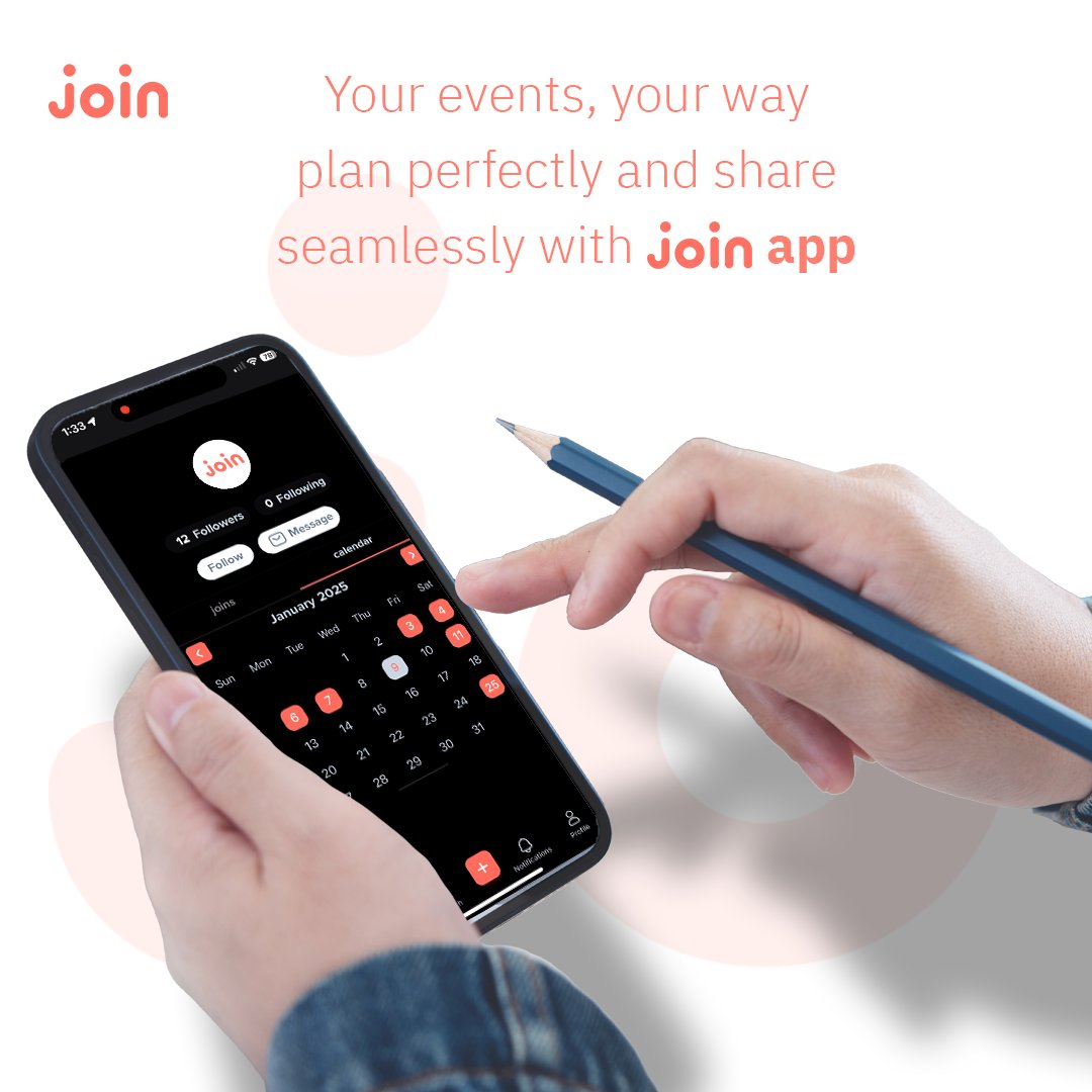 JoinAppINC's tweet image. Stop overcomplicating your plans!
With join app, you can:
📅 Plan your event in minutes
📲 Share it with your friends effortlessly
🔔 Stay on track with timely reminders

Download today and simplify your next gathering.
#joinapp #SimplePlanning