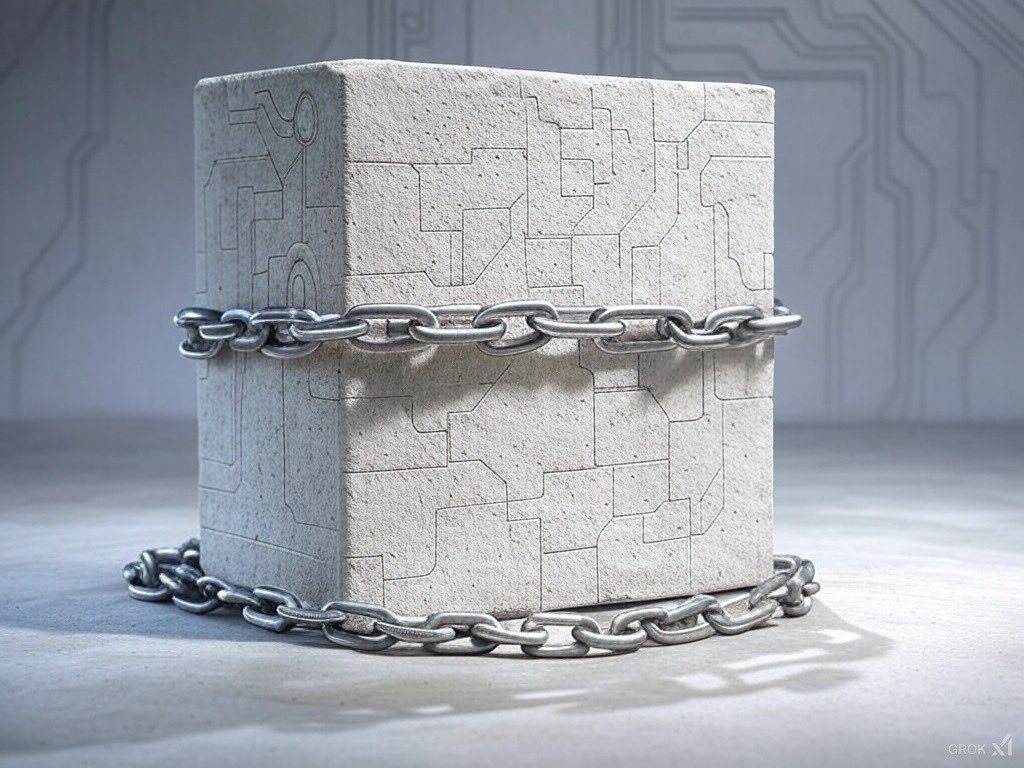 Enki_En_Ki's tweet photo. Introducing the latest in blockchain tech! 🧱🔗 Just like how bricks build strong, secure walls, our new blockchain builds unbreakable security! Forget the stones, we're laying down blocks of data, each one linked with a steel chain of encryption. 🧱🔒 #Blockchain #BrickChain #SecureTheFuture