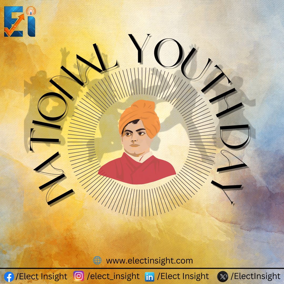ElectInsight's tweet photo. The youth are not only the future but the present. Let’s empower them to create a better world. 
Happy National Youth Day
#nationalyouthday #SwamiVivekananda #electinsight #youth #2025Vision https://t.co/wcqgNmvD8Y