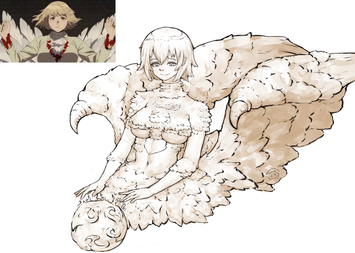 I love this anime so much 💜  Delicious in dungeon. Here is a drawing of Falin chimera✨️ This anime has amazing look food art ☺️ 
#art #illustrationart