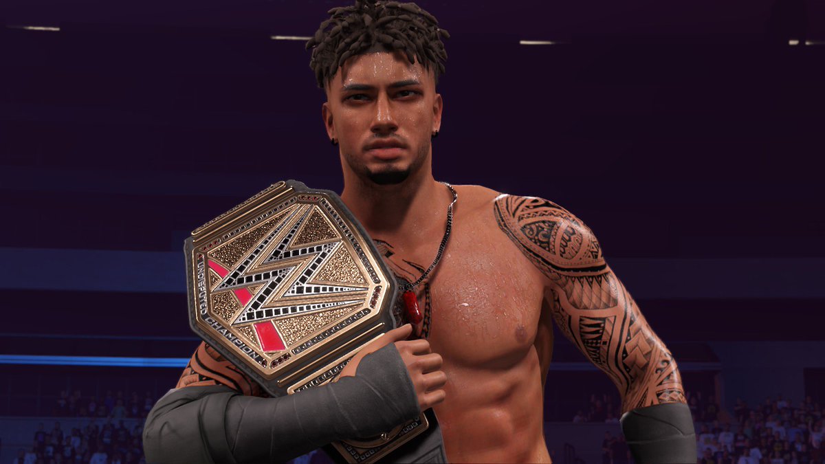 theOMEGAgoken's tweet photo. A world title would look good on me again. 🙏🏼 Also fuck jason gold [#StarlightPro #ToolieCertified #WWE2K24 ] https://t.co/iCDneGAGCc