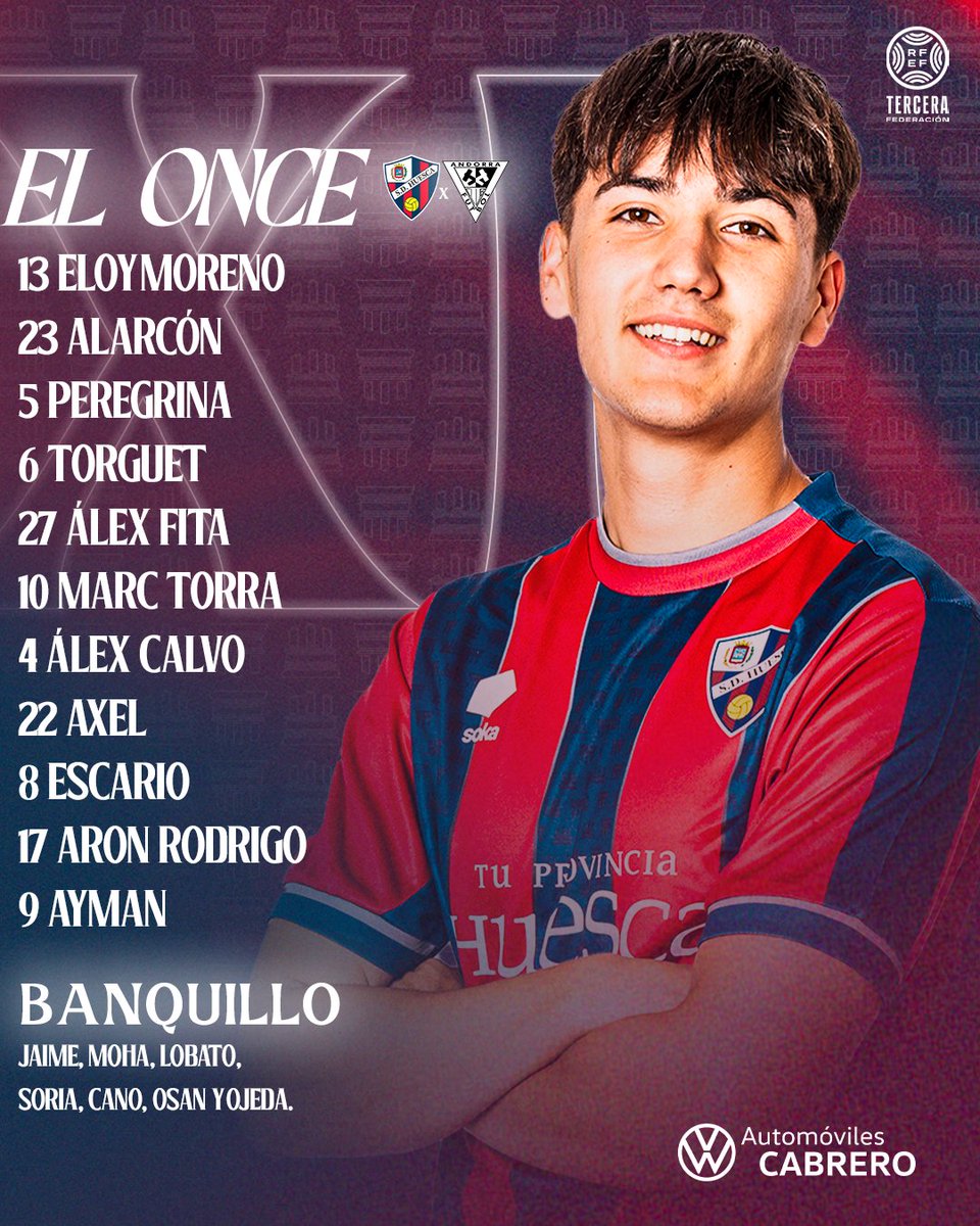 👥 ALINEACIÓN | ¡El último once de la primera vuelta!

#TerceraRFEF | #HuescaAndorra🔵🔴