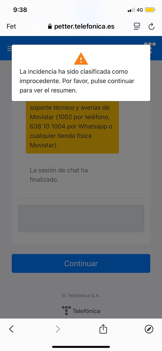 monpuigmal2's tweet photo. @movistar_es Hola Maribel de @movistar_es , como indique anteriormente la web proporcionada no me funciona, me marca como improcedente la averia. Alguna otra solucion? #reclamacion #Reclamacion #AtenciónAlCliente #Avería #reclaim https://t.co/4cgw8F4YWM