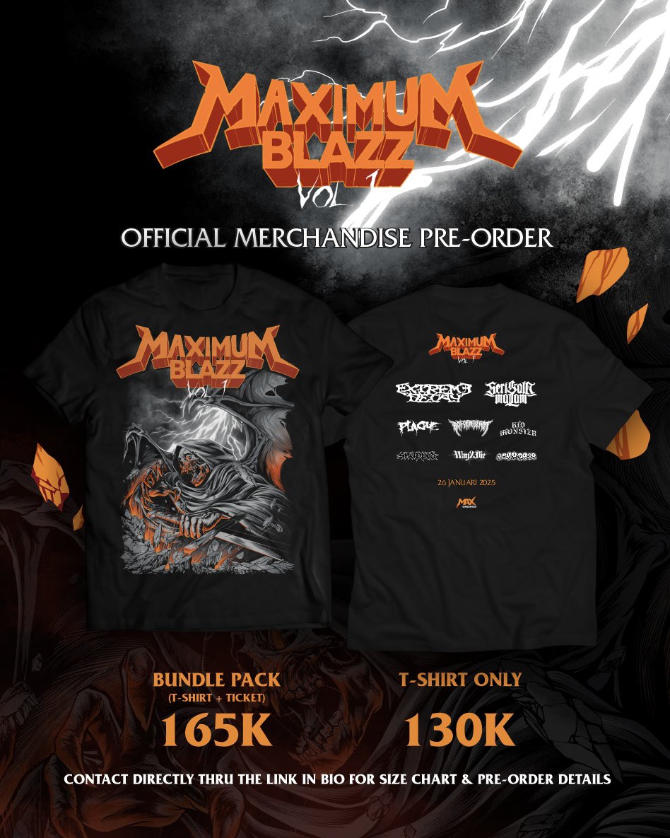 165k sudah dapetin kaos super keren dan bonus ticket? Murah lo masa ga mau ?