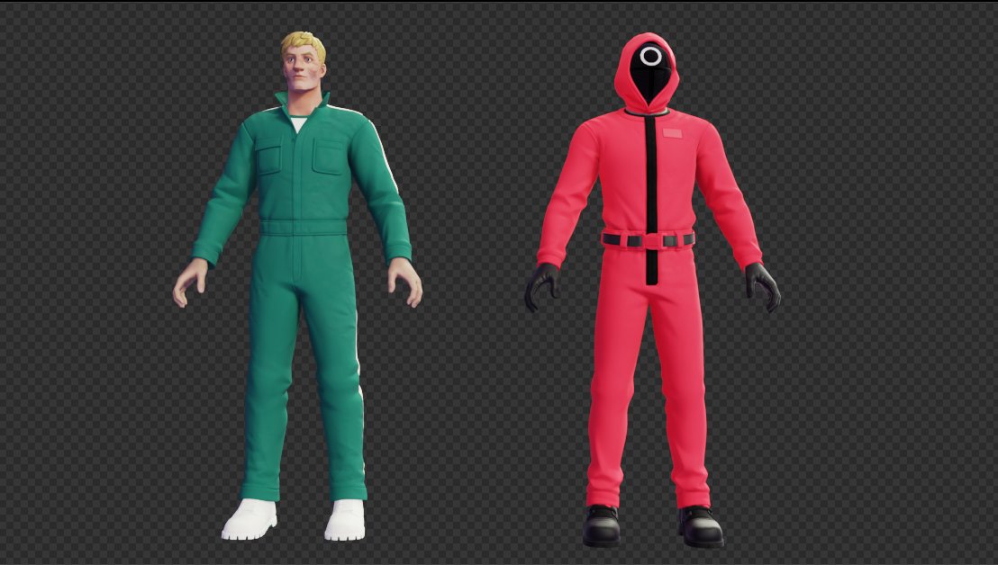 FREE TO USE SQUID GAME SKINS 🟢🔴

To get them, like + retweet and I will DM you the file :D