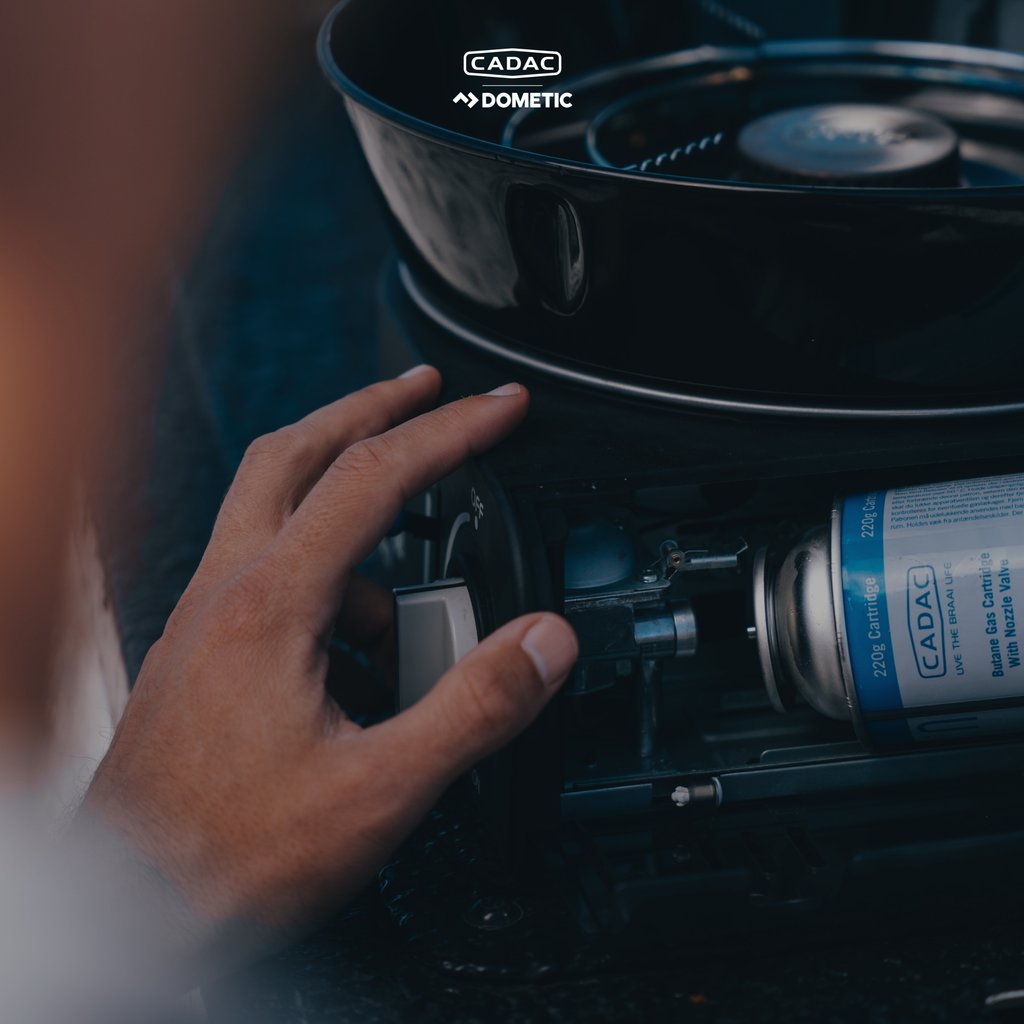 Twist, click and go 🔄➡️. Speedy set up ⏱️ and super stowable 🧳, come and explore the range of BBQs 🍖 for your lifestyle 🌟. 

Our website is full of info 📚 to help you make the right choices ✅. 

#CadacDometic #BBQ #Adventure 🌍 #Camping ⛺ #Caravan 🚐 #VanLife 🚐✨