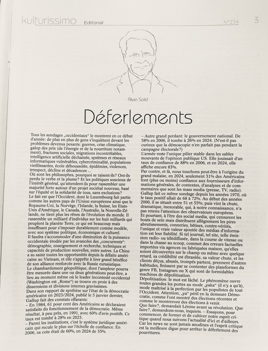 SoldAlvin's tweet image. kulturissimo (Tageblatt) du 11 janvier 2025, mon édito: il est d'actualité je crois.
