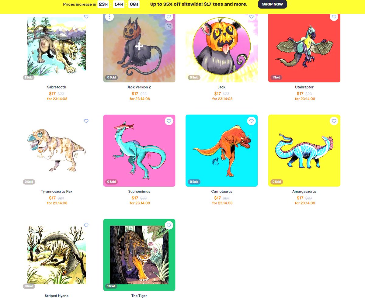 ZeekieZu28's tweet photo. https://t.co/VzLMSjMjFn
My T-Shirt (and other items) Shop is on sale just for today, January 12th! Then it goes up in price. I'm working up on saving for some items and such for my art businesses so anything helps. If not interested or can't afford then please at least share. https://t.co/wHUjT3QJUn