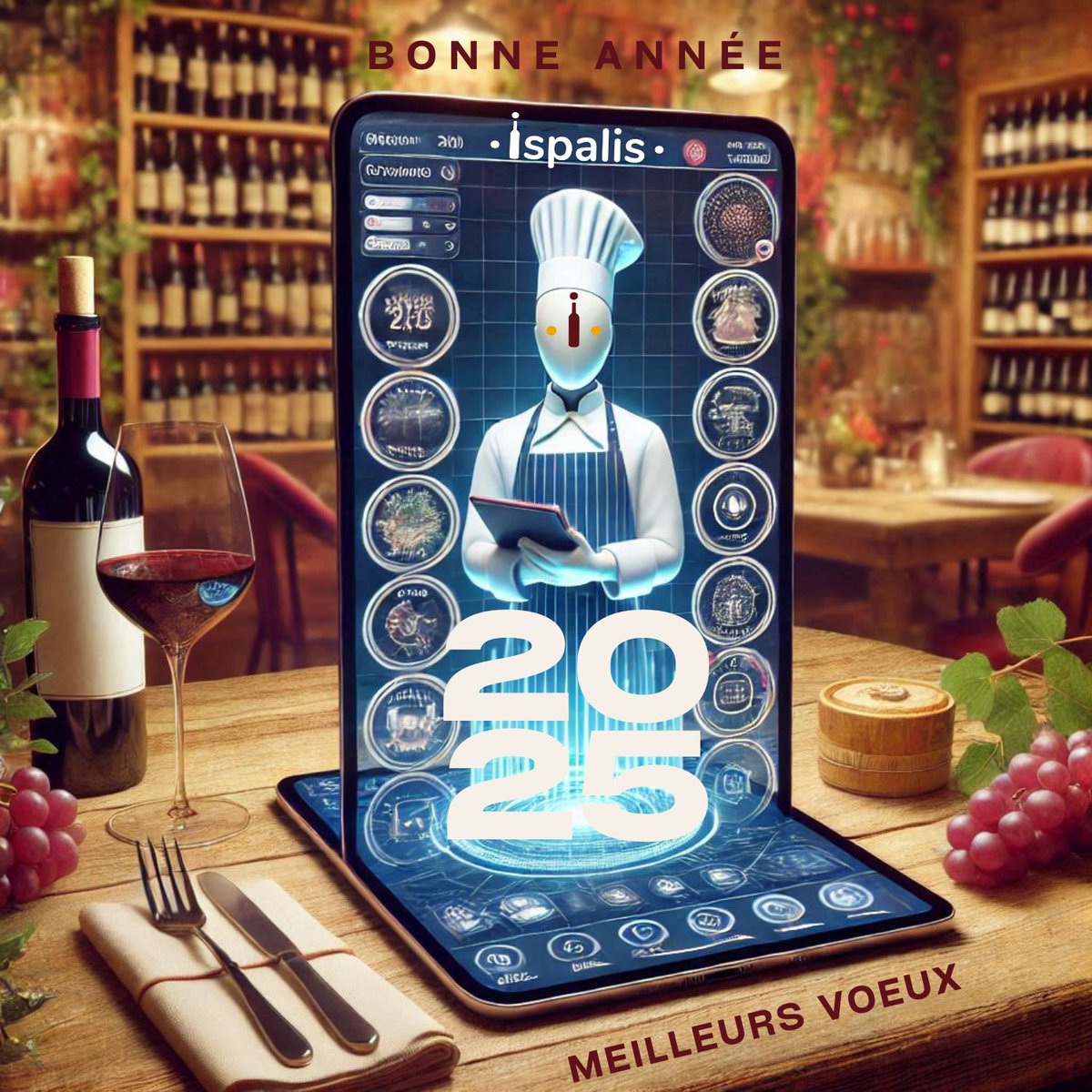 ✨ Bonne année 2025 avec ·ispalis· : une année pleine d’innovation et de surprises ! #Voeux2025 #InnovationResponsable #Startup #Tech #ispalis #Innovation #Futur