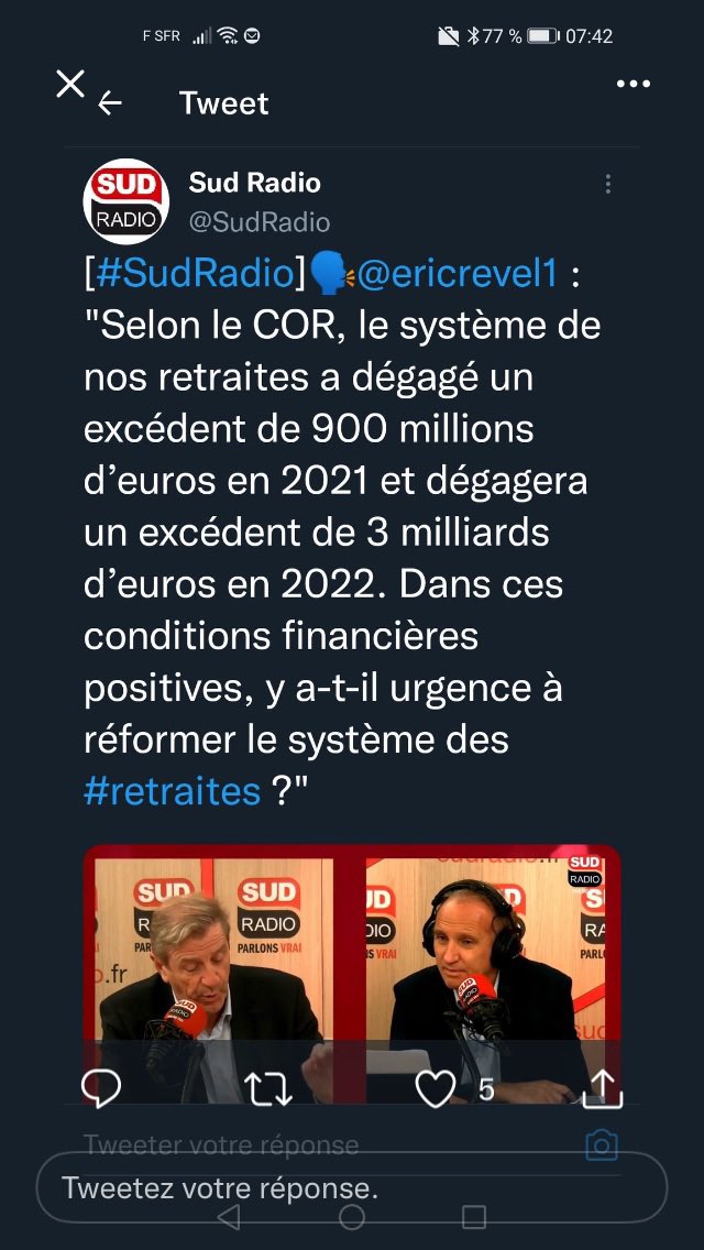AbdelLakhal1's tweet photo. @HadrienClouet @gerard_larcher @bayrou #Macron Que ces profiteurs qui ont ruiné la France pour s'empiffrer et enrichir les riches expliquent aux Français ou est parti l'argent des Retraités 150 mds de réserve alors que le régime dégagé 900 millions en 2021 et 3 milliards en 2022 d'excèdent⤵️ https://t.co/7MICRQ8CpG