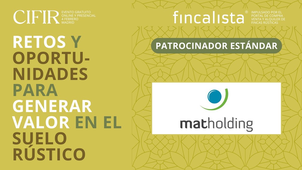 🌟 ¡Bienvenidos MAT Holding al CIFIR 2025! 🌟
Líderes en soluciones para la protección de cultivos y gestión eficiente del agua. Comprometidos con la innovación y la sostenibilidad del sector. 

No te pierdas CIFIR 2025 👉 zurl.co/FACYk
📅 4 de febrero de 2025
