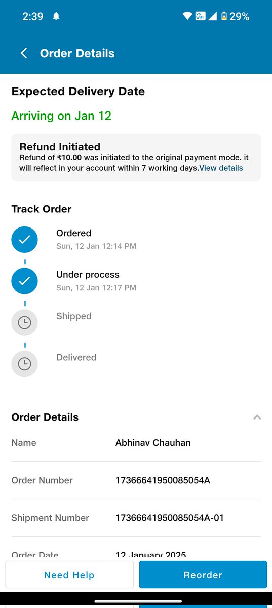 cbraddie's tweet photo. @JioMart another day and another order not being delivered on time. The last order was received next even after ordering before noon. Have called, raised ticket but no help https://t.co/HDuFvCJWcF