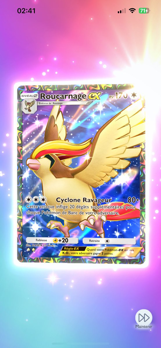 Si quelqu’un veut essayer de l’avoir dans ma pioche miracle, je l’ai eu cette nuit 

3278571346062562