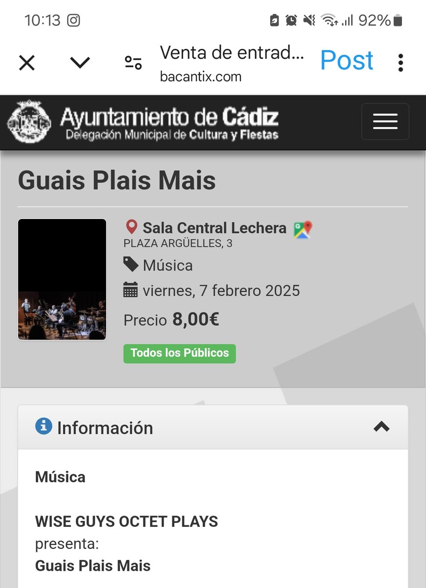 CarnavalCosas's tweet photo. Ah que es que ahora hay que comprar las entradas agrupación por agrupación. Yo ya tengo el coro. Me quedan 5 más https://t.co/sQnQC8uogB