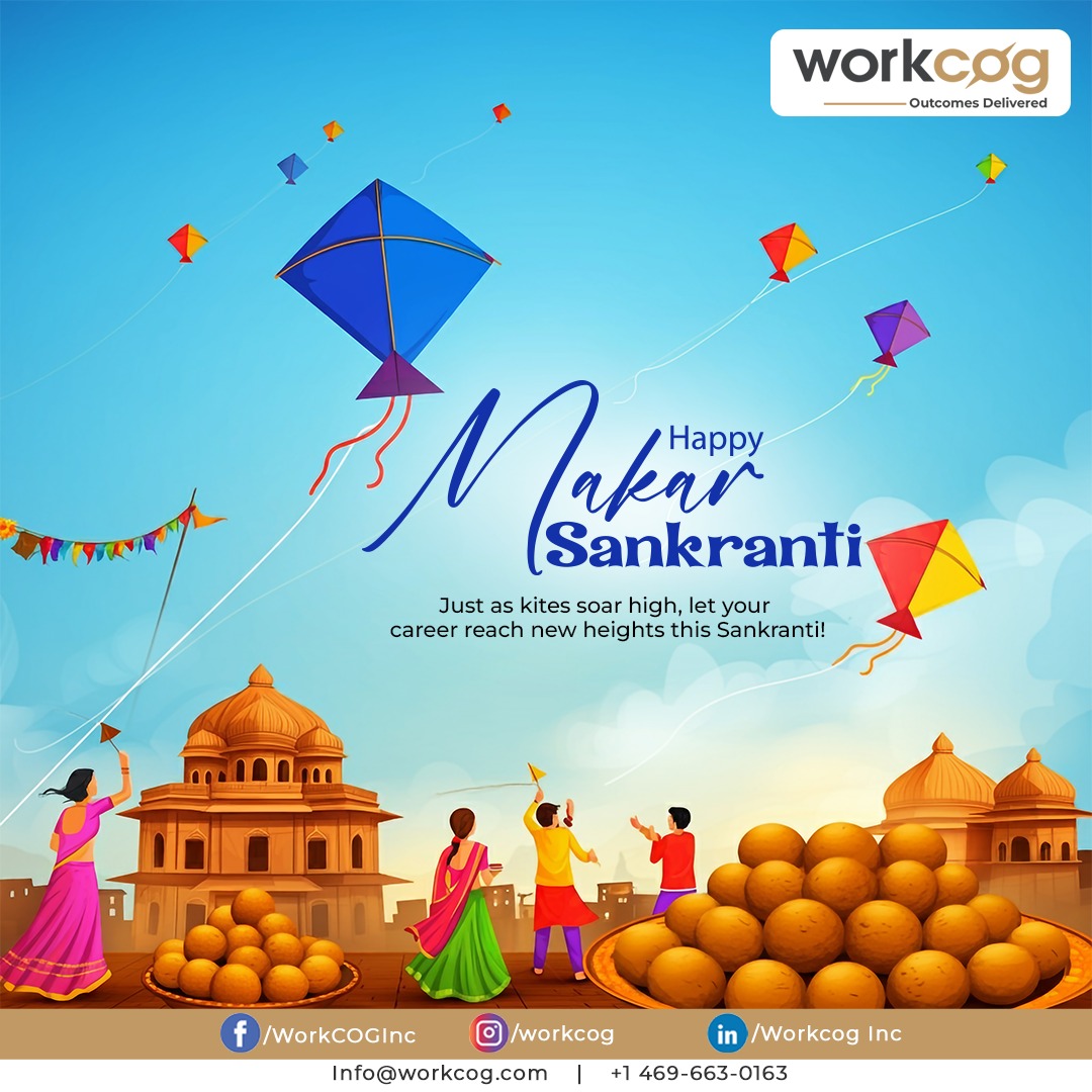 workcog_inc's tweet photo. Let the kites of happiness and prosperity soar high! 🎉✨ Wishing you a Sankranti filled with love, laughter, and endless joy, from all of us at @workcog_inc. 🌾🪁

#workcog #sankranti #happysankranti2025 #makarsankranti #festival #kites #kitefestival https://t.co/bKqYH0HkEA