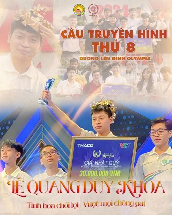 visithue2025's tweet photo. Cầu truyền hình thứ 8 đã về với HUẾ - Thành phố trực thuộc trung ương!

Chúc mừng Duy Khoa! Chúc mừng Trường THPT Chuyên Quốc Học Huế!

Ảnh: @Nguyệt Quế Đỏ - THPT Chuyên Quốc Học Huế

=====
#visithue #visithuevietnam #visithuevn #olympia #quochochue https://t.co/NcSMQJhui1