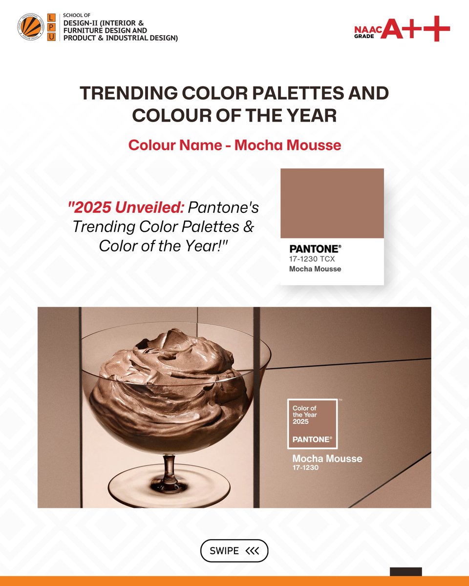 LPUDesign's tweet photo. The Colour of the year released by @pantone is the key to make designs trendy and young...

#lpudesign #lpuuniversity #schoolofdesign  #designlearning #interiordesign #productdesign #industrialdesign #uidesign #uxdesign #bestuniversity #leadingdesignschool #AchieveBig #thinkbig https://t.co/SjjILjExAh