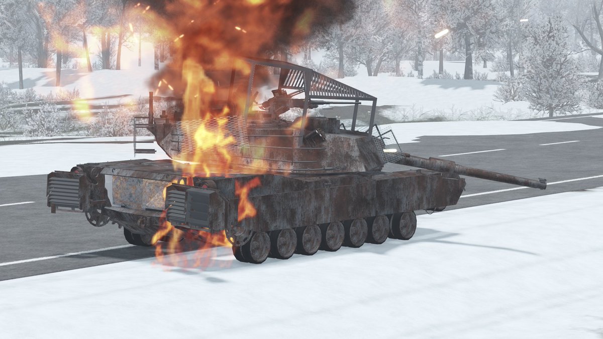 red_tail_pmc's tweet photo. Unfortunate Nightingale abrams appears to have had a bad encounter with the Redtail scouts 👻 
Left image sourced from a soldier recovering the drone from the right image. 10/01/25 https://t.co/dZkSSMKxnI