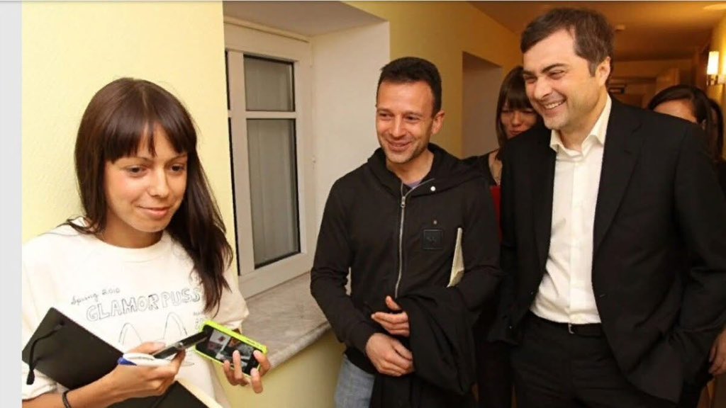 annanemtsova's tweet photo. Russian journalist and book writer Sergey Kanev is writing a script about “minister-pimp,” the role the Kremlin’s former ideologist #Surkov and youth policy minister #Yakemenko played in organizing dates between bureaucrats and members of their pro-Putin youth movement, Nashi. https://t.co/yHhJAb6EpI